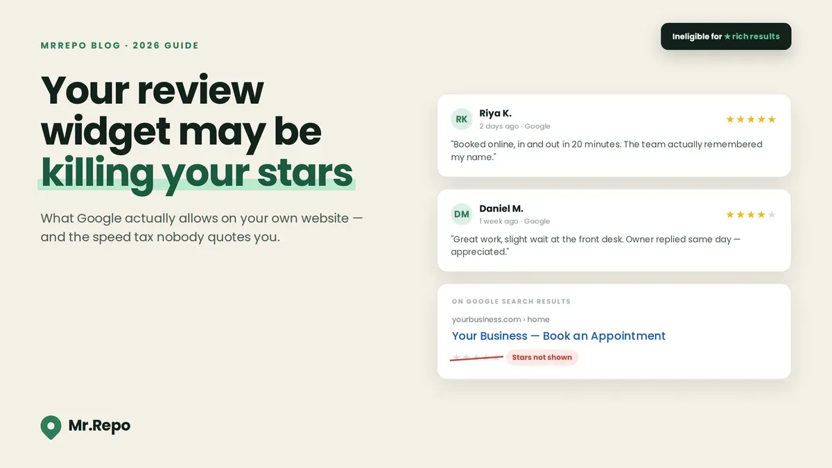 Review Widgets: Google's Rules for Your Site | MrRepo