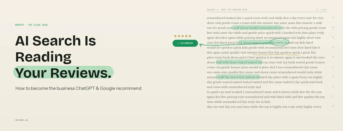 How AI Search Uses Your Reviews to Recommend Businesses